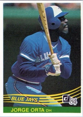 1984 Donruss #317 Jorge Orta Toronto Blue Jays - Image 1 of 2