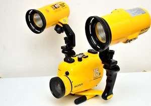 vintage Custodia subacquea per videocamere Sony Marine Pack Handicam 75M scuba - Imagen 1 de 9