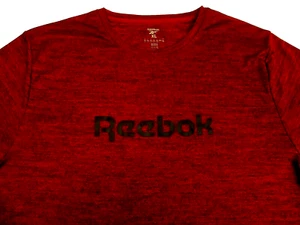 Reebok Spellout Workout Gym T-Shirt Herren XL weinrot Kurzarm Polyester gebraucht, in einwandfreiem Zustand - Bild 1 von 5
