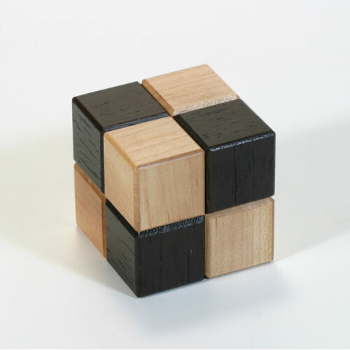 Hakone Yosegi Zaiku en Bois Mozaic Karakuri Gadget Boîte Puzzle Cube No.2