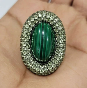 HSN Rarities Sterling Silver Crystal and Lapis Lazuli Ring Pre-owned $796 - Picture 1 of 5