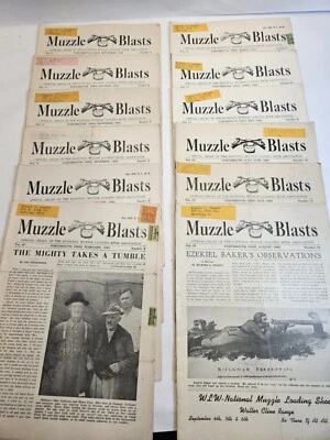 Vintage 12 issues 1943 Muzzle Blasts Magazine Black Powder Muzzleloading Rifle - Image 1 of 4
