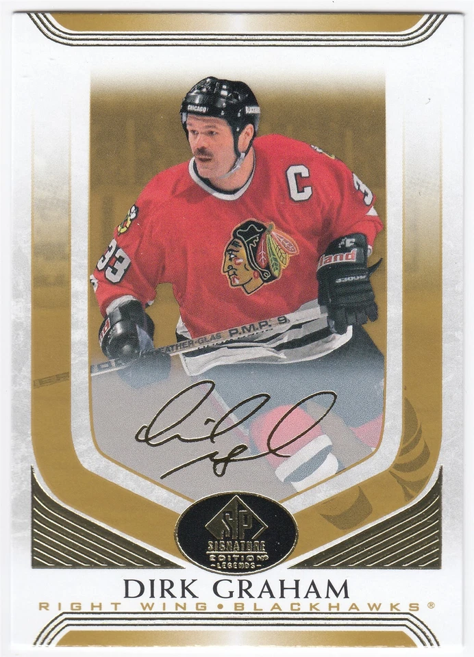 2020-21 UD SP Signature Edition Legends Gold Script DIRK GRAHAM #199 Blackhawks - Image 1 of 1