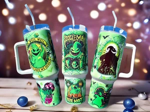 Oogie Boogie Nightmare Before Christmas 40oz Tumbler Travel Double Insulated - Picture 1 of 9