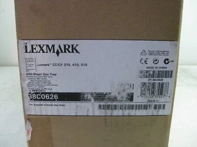OPENED NEVER USED Lexmark 38C0626, 650-Sheet Duo Tray For CS/CY 310 , 410 , 510  - Image 1 of 4