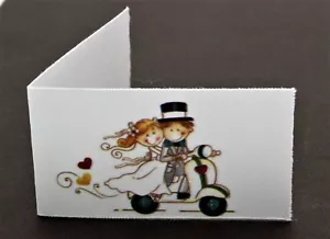 Bigliettini Bomboniera Vespa Matrimonio o Promessa Stampa Omaggio - Foto 1 di 16