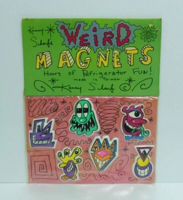 Kenny Scharf Auténtico Pop Shop Refrigerador Imanes Hinchados Juego de 6 Sin usar, en caja sellada Foto 1 de 4