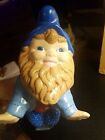 Vintage  Hand Painted Ceramic mold  Crawling Garden Gnome Elf Pixie 