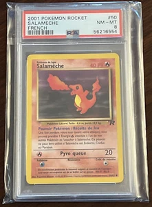 2001 POP 3 PSA 8 CHARMANDER FRENCH Team Rocket Pokemon SALAMECHE Only 3! - Picture 1 of 4