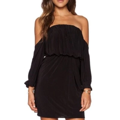 Mini Vestido T-Bags Los Angeles Talla XS Hombro Descubierto LBD Pequeño Vestido Negro Foto 1 de 4