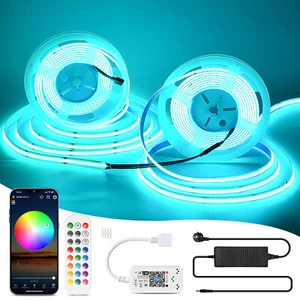 DC 12V 24V Wifi dimmbar LED COB Streifen RGB Lichtband Stripe keine Lichtpunkte  - Bild 1 von 15