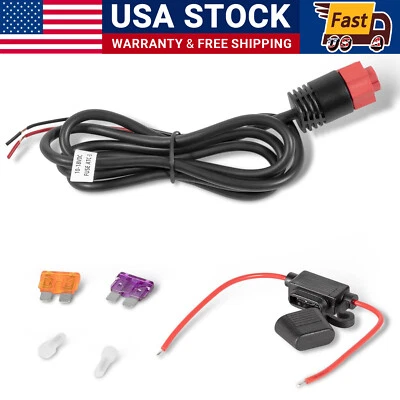 KE-AUTO 3 Foot, 2-Wire Power Fits for Lowrance HDS,Elite FS 000-14041-001 Power Cable