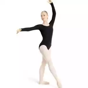 Prenda para el torso de leotardo de manga larga para mujer Capezio talla mediana nueva - Imagen 1 de 3