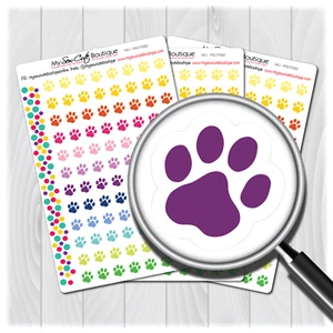 Dog Paw Print Planner Stickers for Diary Calendars, Journals and Scrapbooking - Picture 1 of 4