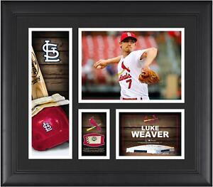Luke Weaver St. Louis Cardinals Frmd 15" x 17" Player Collage & Piece of GU Ball
