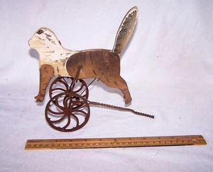 Antique Jumping Dog Push Toy - Picture 1 of 7