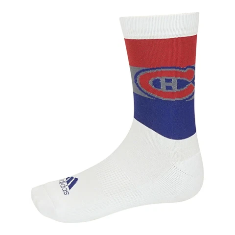 Montreal Canadiens NHL adidas Men's White Crew Socks Cover