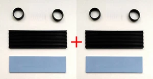 2x NGFF NVMe M.2 Kühler Heat Sink | Aluminium | schwarz black | für SSD | 2280 - Bild 1 von 1