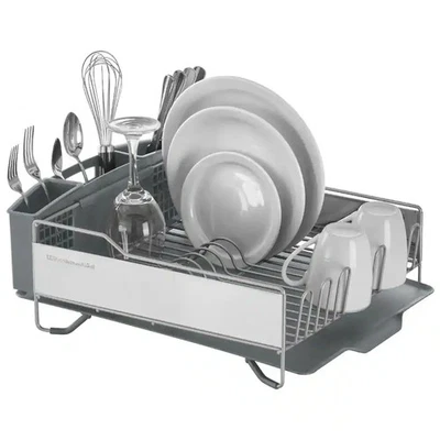 GRANDE VENDA! KitchenAid Rack de Louça Tamanho Completo Cinza com Grande Capacidade, Auto-Drenagem - Imagem 1 de 4