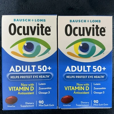 2x Suplemento vitamínico y mineral Ocuvite 50+ 180 cápsulas blandas en total.  8/2026 Foto 1 de 4