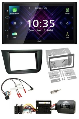JVC DAB 2DIN Lenkrad Bluetooth USB Autoradio für Seat Altea Toledo schwarz - Bild 1 von 4