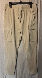 Kenneth Cole Tech Jogger Cargo Tapered Lightweight Stretch Beige Men’s Large - Picture 1 of 8
