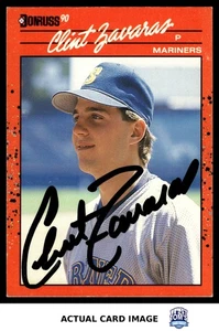1990 Donruss #662 Clint Zavaras Seattle Mariners AUTO RC EX - Bild 1 von 4