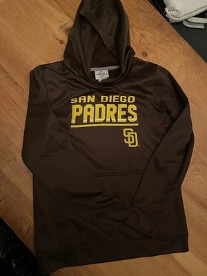 San Diego Padres MLB Baseball Genuine Merchandise Brown Pullover Hoodie Youth L - Image 1 of 4