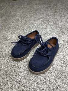 Baby Gap Size 4 Toddler Boy Shoes Lace Up Blue Dress Shoe - Picture 1 of 4