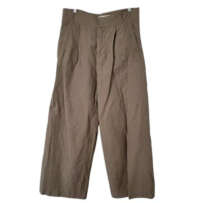 MARNI wide leg pleated trousers medium khaki high waisted - Image 1 of 4