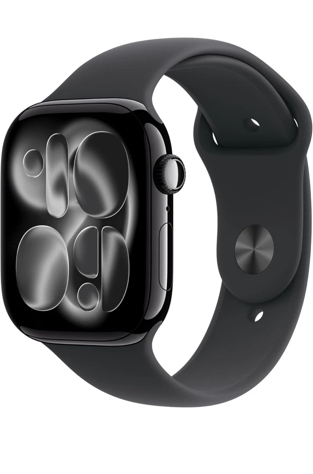 Apple Watch Series 11 46mm GPS Jet Black Case w Black Sport Band M/L MEUX4LW/A - Image 1 of 4