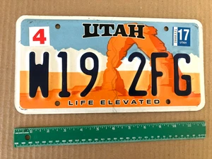 License Plate, Utah, 2017, Life Elevated, Arches, W 19 2 FG - Picture 1 of 3