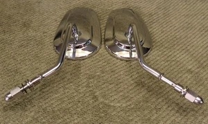 Espejos retrovisores Harley Davidson OEM cromados vástago corto I15007 L E11 001084 - Imagen 1 de 12