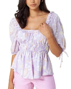 Hale Bob Balloon Sleeve Top Women's - Picture 1 of 5