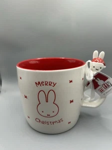 Miffy MERRY CHRISTMAS Tasse von Magenta mit Miffy am Henkel Rot Urlaub NEU - Bild 1 von 8