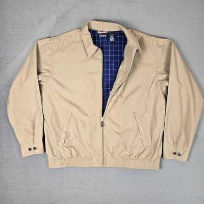 CHAPS Bi-Swing Jacket Mens XL Full Zip Bomber Flannel Lined Kahki Dad Outdoor - Image 1 of 4