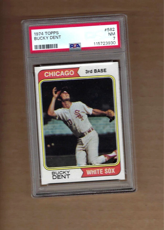 1974  TOPPS  BUCKY  DENT  #  582     PSA  7 - Image 1 of 1