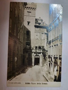 Vintage Italy Monkey Tower RPPC Photo Post Card B & W FREE SHIP*  # 49 - Picture 1 of 4