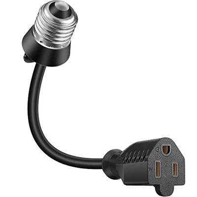 1 Pack 3 Outlet Light Socket Adapter, Convert E26/E27 Bulb - Image 1 of 4