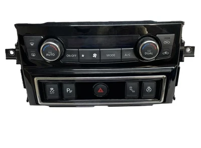2018 NISSAN TITAN XD HEAT/AC CLIMATE CONTROL SWITCH PANEL OEM 27500EZ20B HAZARD - Image 1 of 4