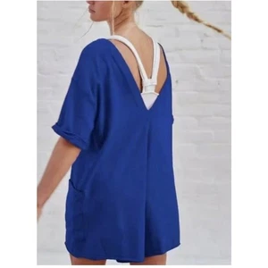 Free People Movement Hot Shot Tee Romper Electric Shock Size Large NWT - Picture 1 of 7