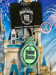 2025 Disney Parks Haunted Mansion Eingang Plakette Spinner Metall Ornament Neu - Bild 1 von 2