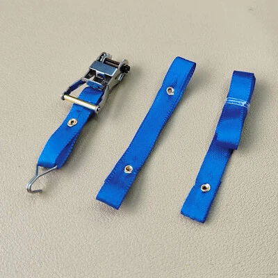 For 1/14 1/10 RC Crawler Car Trailers Trucks Vans E-track Ratchet Tie Down Strap - Image 1 of 4