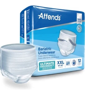 Ropa Interior Desechable Bariátrica Attends 2 XL 12 Ct. Ultimate Absorbency 4 Pk - Imagen 1 de 3