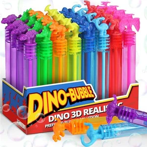 Dinosaur Birthday Decoration, 3D Detail Mini Bubble Wands Bulk 32 Pack, Neon ... - Picture 1 of 7