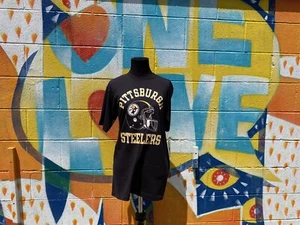 Pittsburgh Steelers Champion Deadstock NWT VTG T Shirt Vintage NFL Large L - Picture 1 of 12