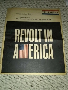 Newark Newspaper This Week Mag Sep 1 1968 John Lennon Revolt in America good - Picture 1 of 8