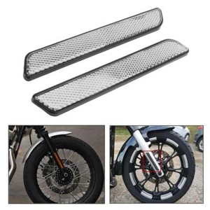 2x Front Fork Reflector Warning Moldings For Touring - Picture 1 of 15