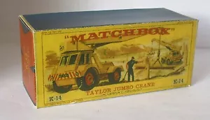 Grúa jumbo Repro Box Matchbox talla King K-14 - Imagen 1 de 1
