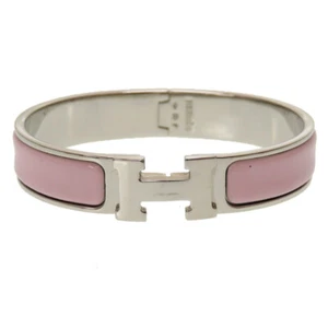 AUTHENTIC HERMES Click crackbracelet Rose drage/Silver 0168 - Picture 1 of 4